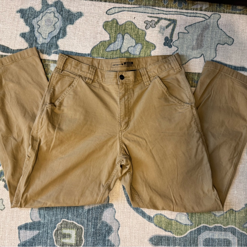 Carhartt Men's Khaki Relaxed Fit Pants
